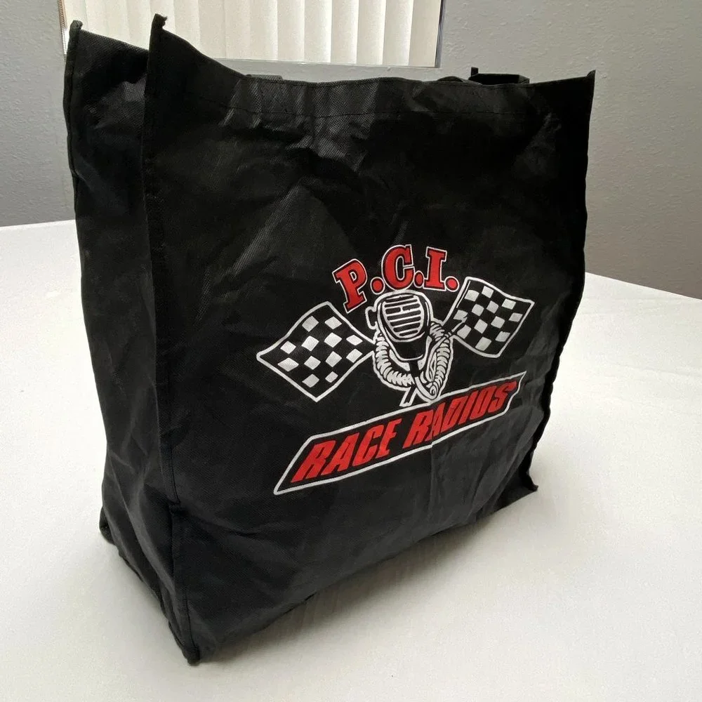 PCI Race Radios - Large Black Reusable Tote Bag